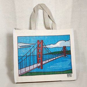 Large San Francisco Reusable Tote Bag Golden Gate Bridge 100% Cotton